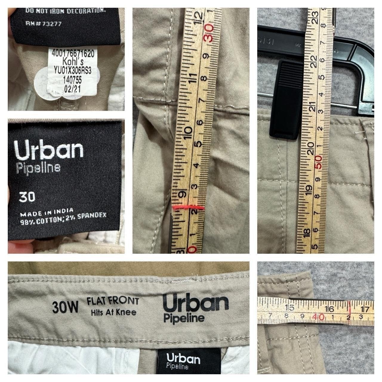 Urban Pipeline Men's 30 Superflex Flat Front Shorts Feather Gray Nwt Preppy Dad — image 6 of 8